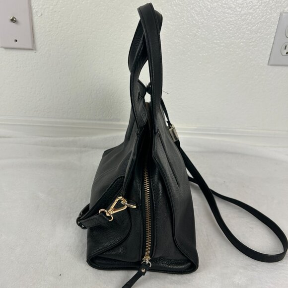 Kate Spade Dominique Street Satchel Bag Black Pebbled Leather Crossbody Medium - Picture 3 of 10